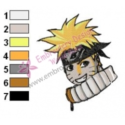 Naruto Shippuuden Face Embroidery Design